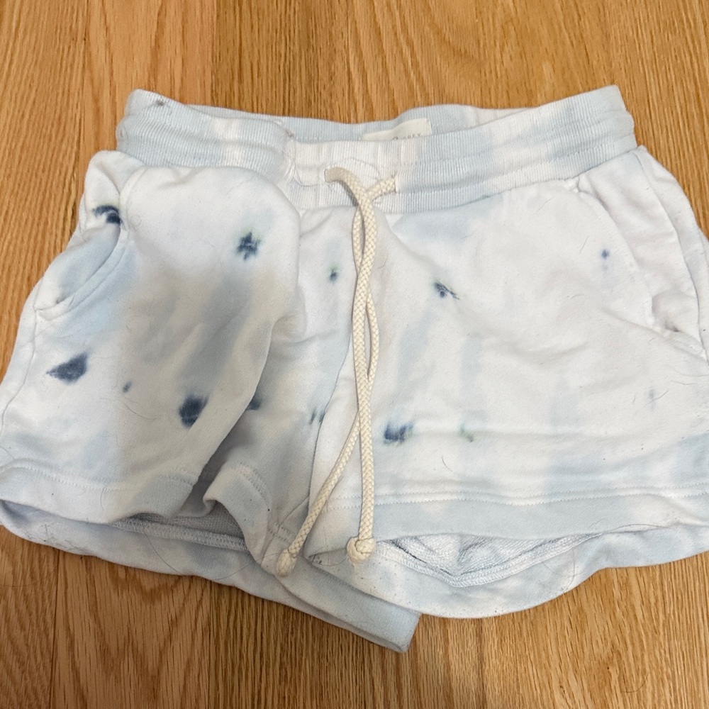 Lou & Grey Light Blue Tie-Dye Athletic Shorts